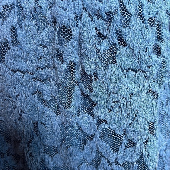 Antropologie Pins and Needles Lace Peplum Dress Blue Size Small - Picture 7 of 7